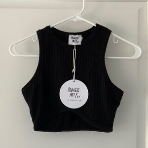 NWT Princess Polly ribbed crop tank, size 2